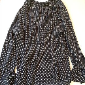 Lane Bryant B&W Longsleeve Button Plus 26/28 Top